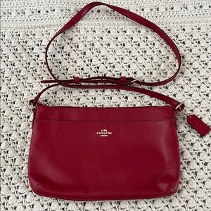 Coach Cherry Red Crossbody Bag EUC genuine